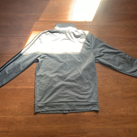 Kids Adidas Gray Zip Up Jacket - Picture 5 of 5
